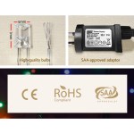 20m christmas lights icicle light 800 led multi coloured jingle jollys High-quality bulbs, SAA adaptor, CE RoHS compliant.