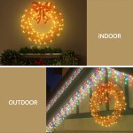 0.6m christmas lights 160 led motif solar wreath xmas decorations jingle jollys Christmas wreath with lights, indoor and outdoor display.