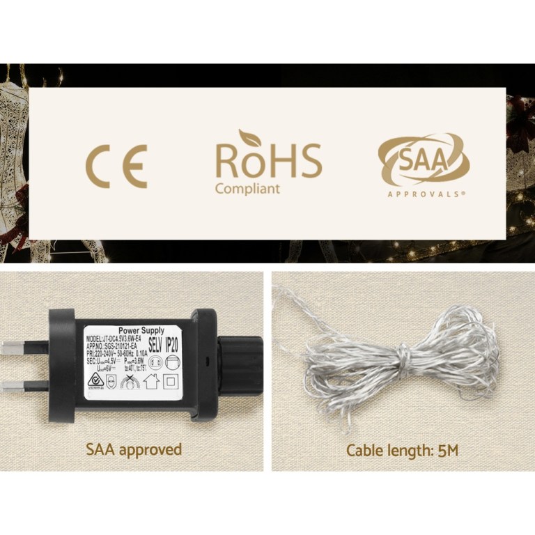 SAA approved power supply with 5M cable.