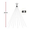250cm star-top Christmas tree lights with adapter.