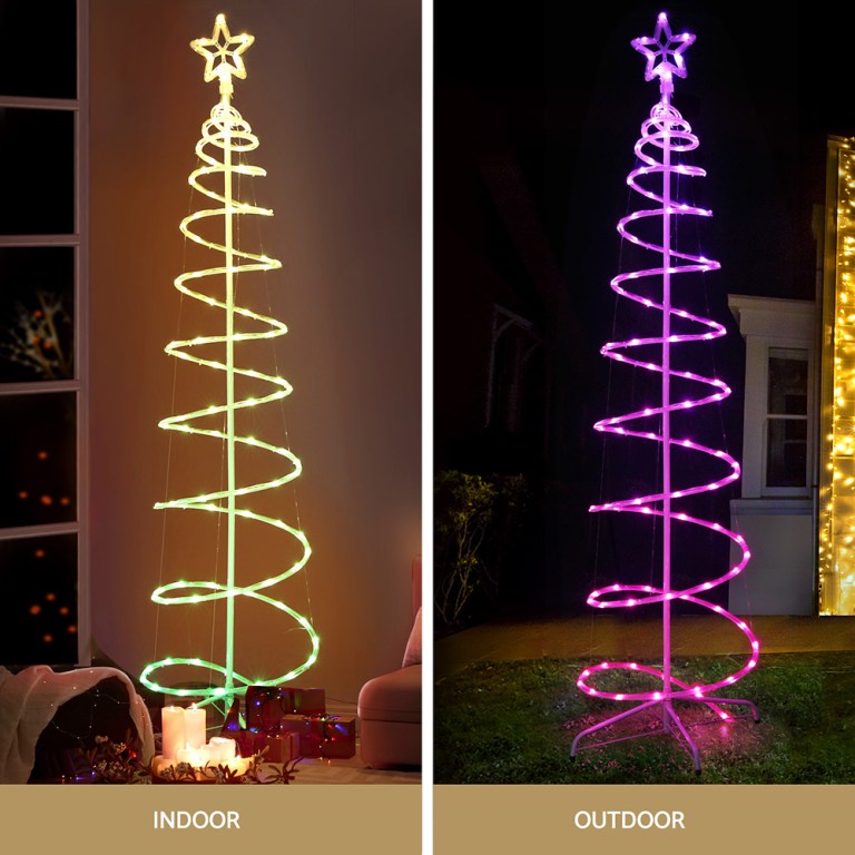 jingle jollys christmas tree 1.8m 100 rgb led rope lights xmas trees decoration jingle jollys christmas tree 1.8m 100 rgb led rope lights xmas trees decoration