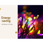 Energy-saving 24W LED bulbs with colourful lights.