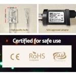 Certified safe bulbs with SAA-approved adaptor.