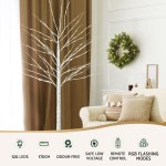 1.7m christmas tree 120 rgb led lights jingle jollys LED tree with lights and festive decor.