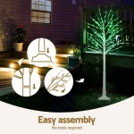 1.7m christmas tree 120 rgb led lights jingle jollys Outdoor LED tree lights, easy assembly, no tools needed.