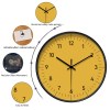 round minimalist yellow wall clock Round Minimalist Yellow Wall Clock 2