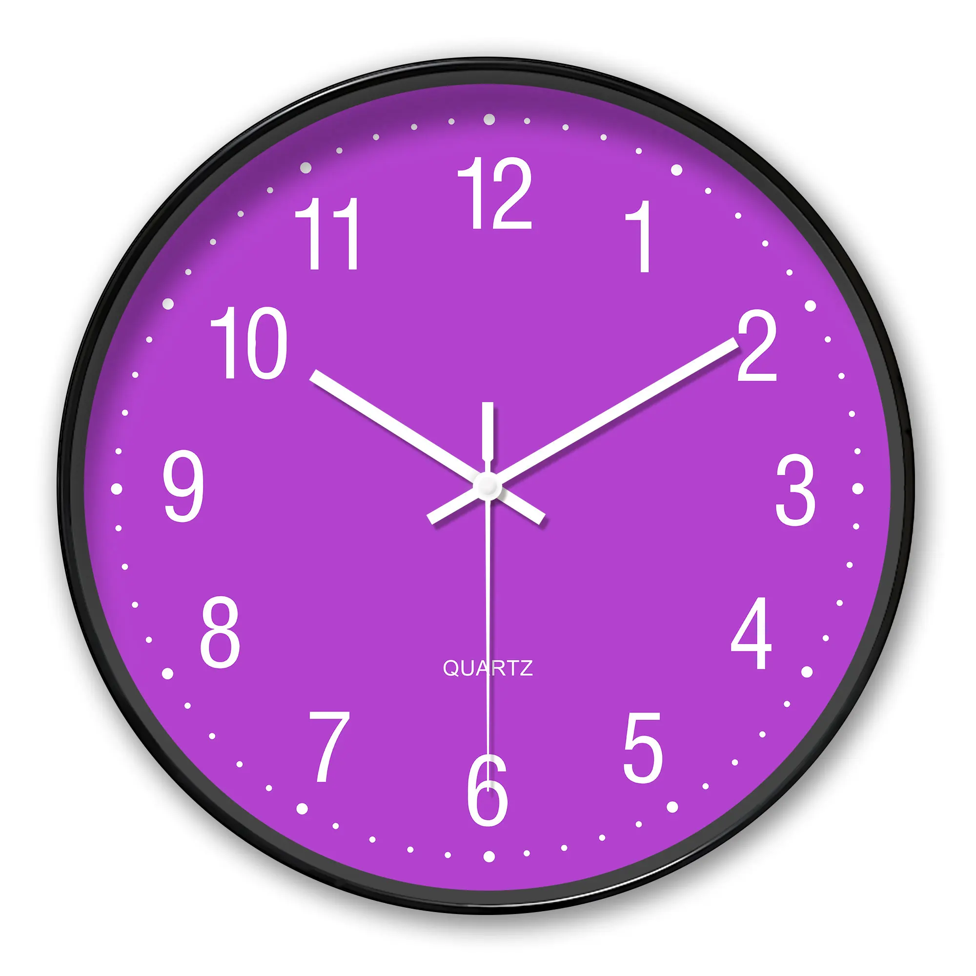 round minimalist purple wall clock Round Minimalist Purple Wall Clock