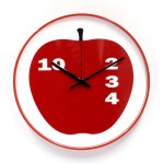 apple shaped silent wall clock Apple-Shaped Silent Wall Clock