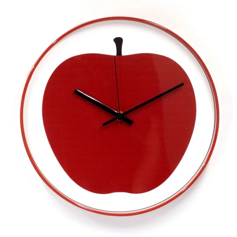 apple shaped silent wall clock Apple-Shaped Silent Wall Clock 5