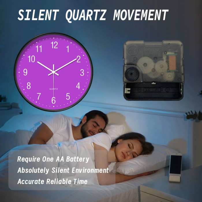 round minimalist purple wall clock Round Minimalist Purple Wall Clock 6