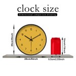round minimalist yellow wall clock Round Minimalist Yellow Wall Clock 4