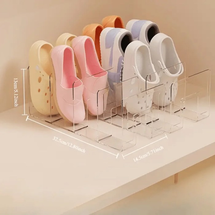 Kids’ Acrylic Shoe Rack – Clear 4-Compartment Baby Shoe Organizer for Home 6