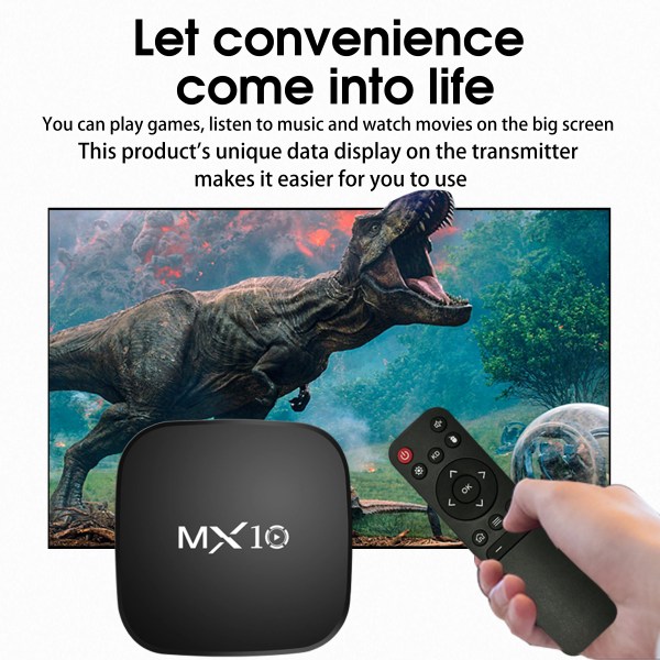 MX10 Smart TV Box – Quad Core 4K Android, 2.4G WiFi, Mini Set-Top (1GB+8GB) 5