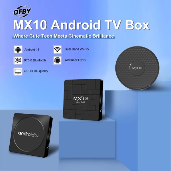 MX10 Smart TV Box – Quad Core 4K Android, 2.4G WiFi, Mini Set-Top (1GB+8GB) 6