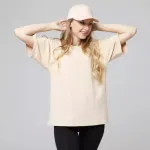 women’s oversized casual t shirt – round neck, short sleeve minimalist top Women’s Oversized Casual T-Shirt – Round Neck, Short Sleeve Minimalist Top 2