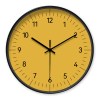 round minimalist yellow wall clock Round Minimalist Yellow Wall Clock