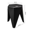 artiss 2x bar stools puzzle plastic foot stool black