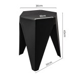 artiss 2x bar stools puzzle plastic foot stool black