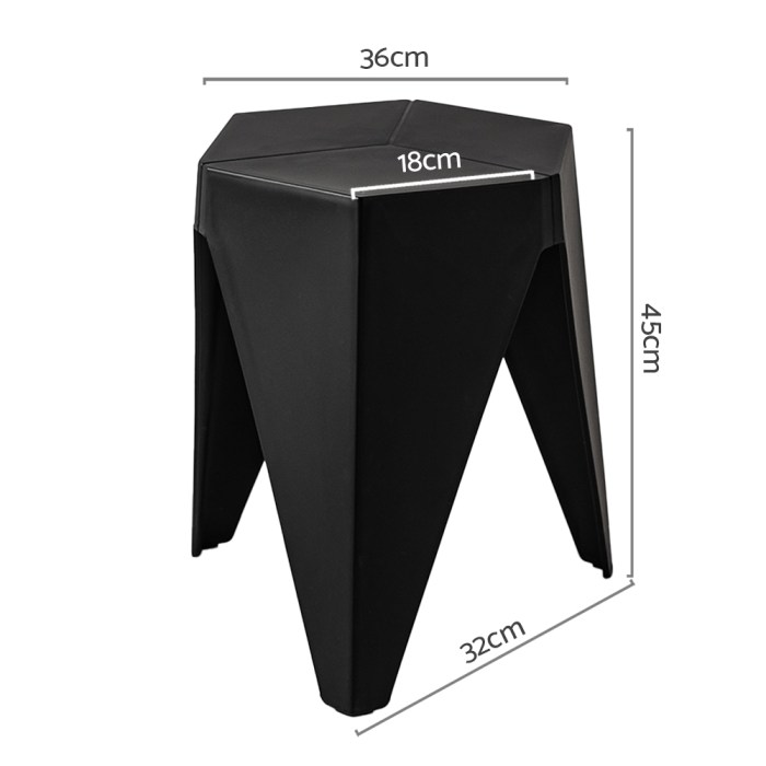 artiss 2x bar stools puzzle plastic foot stool black