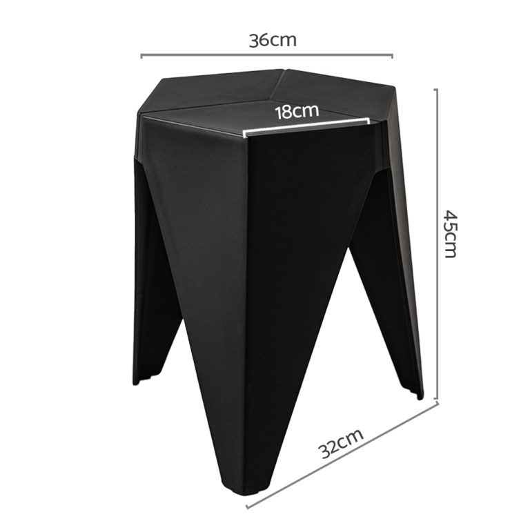 artiss 2x bar stools puzzle plastic foot stool black