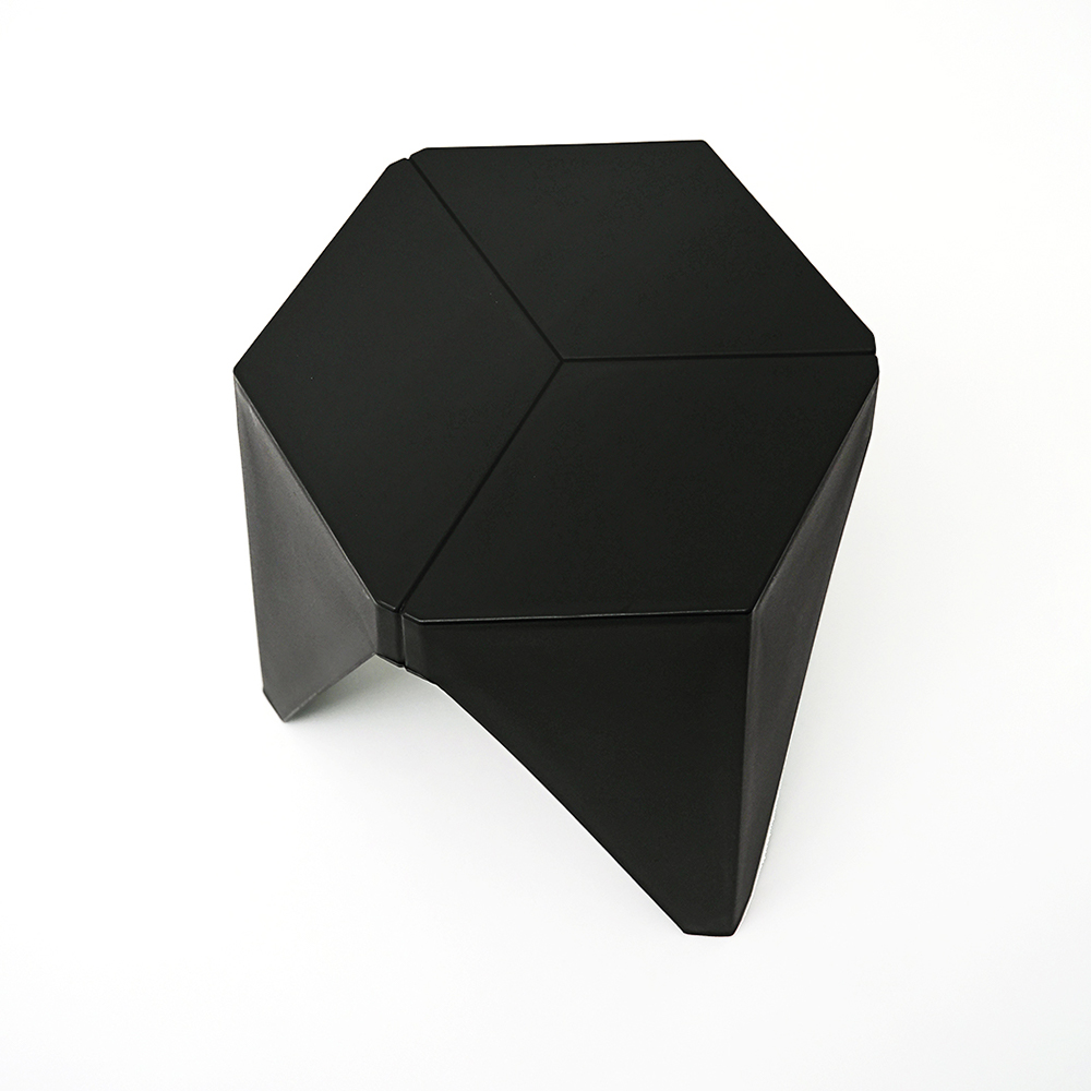 artiss 2x bar stools puzzle plastic foot stool black