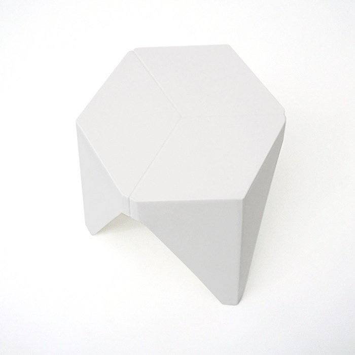 artiss 2x bar stools puzzle plastic foot stool white