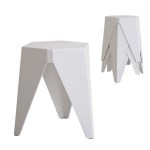 artiss 4pc puzzle stool bar stools stackable white