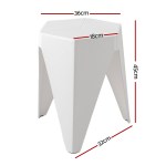 artiss 4pc puzzle stool bar stools stackable white