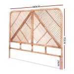 artiss bed headboard double bedhead rattan fred pine artiss bed headboard double bedhead rattan fred pine