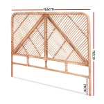 artiss bed headboard queen bedhead rattan fred pine artiss bed headboard queen bedhead rattan fred pine