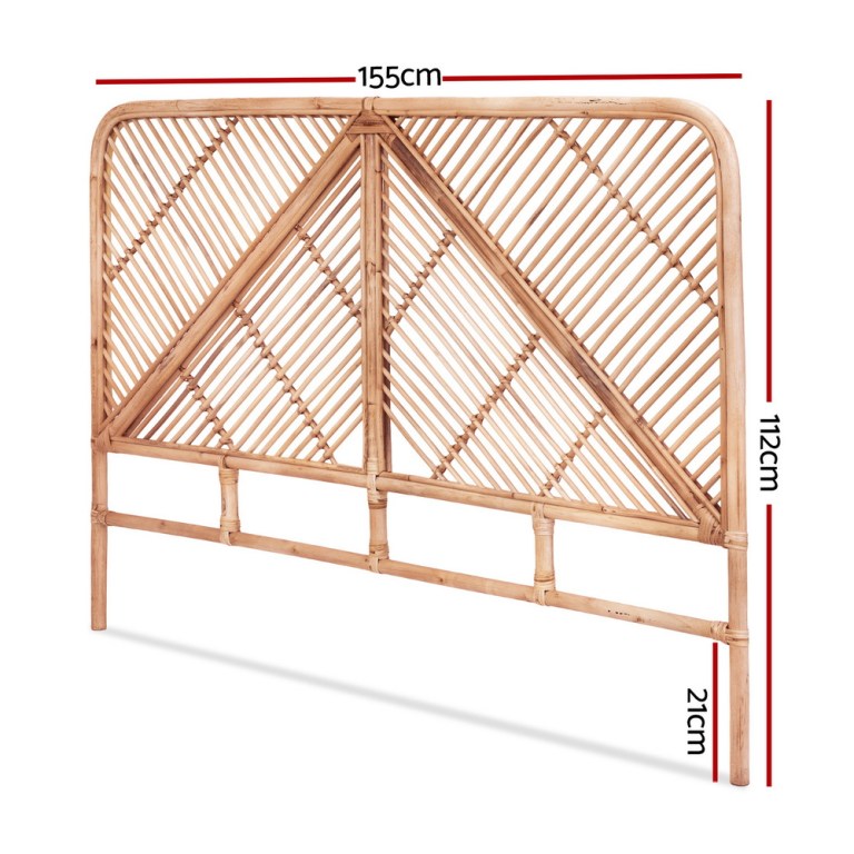 artiss bed headboard queen bedhead rattan fred pine artiss bed headboard queen bedhead rattan fred pine