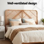 artiss bed headboard queen bedhead rattan fred pine artiss bed headboard queen bedhead rattan fred pine