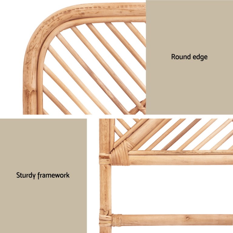 artiss bed headboard queen bedhead rattan fred pine artiss bed headboard queen bedhead rattan fred pine