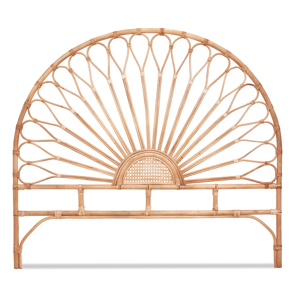 artiss bed headboard queen bedhead rattan mari pine