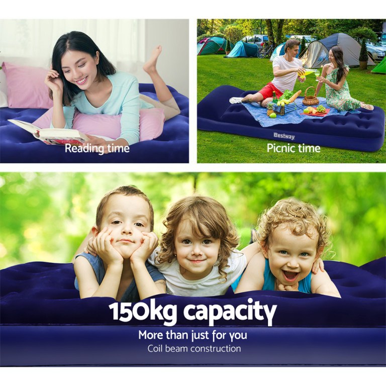 bestway single size inflatable air mattress navy bestway single size inflatable air mattress navy