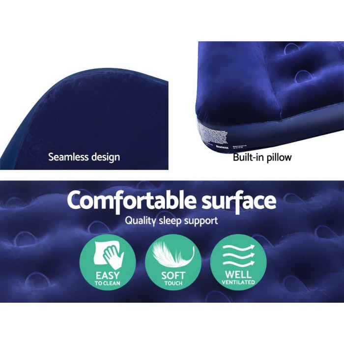 bestway single size inflatable air mattress navy