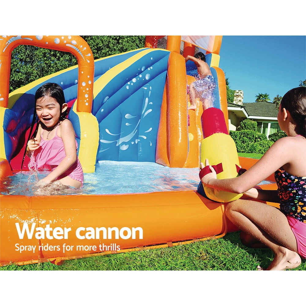 bestway water slide park 365x320x270cm kids play swimming pool inflatable