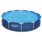 bestway swimming pool 366x76cm steel frame round above ground pools w/ filter pump 6473l bestway swimming pool 366x76cm steel frame round above ground pools w/ filter pump 6473l