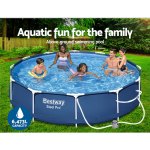 bestway swimming pool 366x76cm steel frame round above ground pools w/ filter pump 6473l bestway swimming pool 366x76cm steel frame round above ground pools w/ filter pump 6473l
