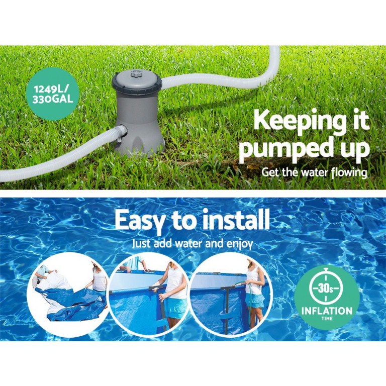 bestway swimming pool 366x76cm steel frame round above ground pools w/ filter pump 6473l bestway swimming pool 366x76cm steel frame round above ground pools w/ filter pump 6473l