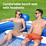 bestway kids inflatable pool above ground pools bench seat cup holder 231x219cm