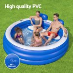 bestway kids inflatable pool above ground pools bench seat cup holder 231x219cm