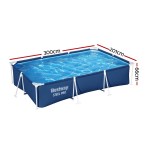 bestway swimming pool 300x201x66cm steel frame above ground pools 3300l bestway swimming pool 300x201x66cm steel frame above ground pools 3300l