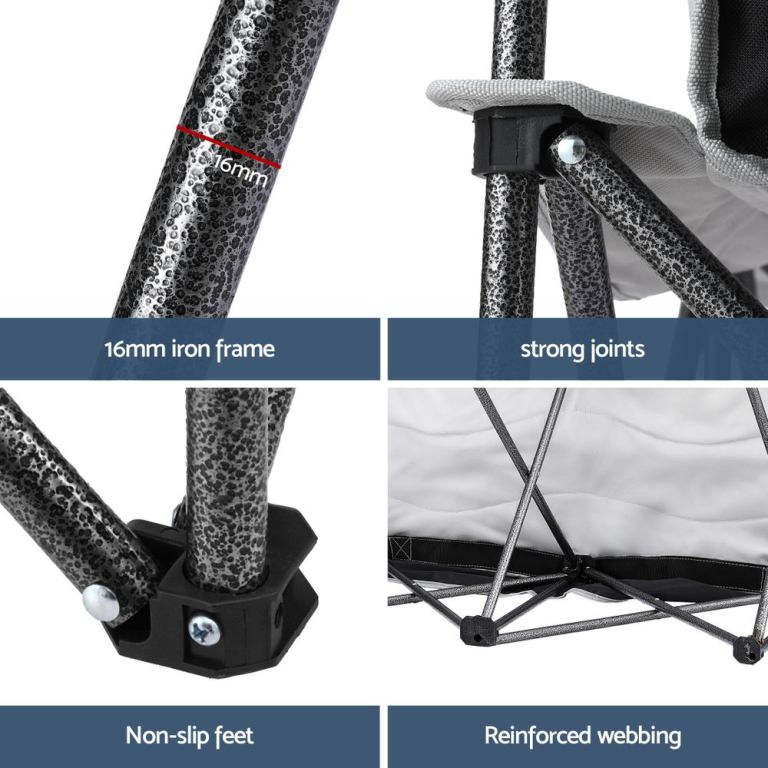 weisshorn camping chair double folding moon chair portable seat 240kg weisshorn camping chair double folding moon chair portable seat 240kg