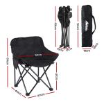 weisshorn folding camping moon chair portable seat weight capacity 120kg black