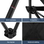 weisshorn folding camping moon chair portable seat weight capacity 120kg black