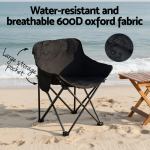 weisshorn folding camping moon chair portable seat weight capacity 120kg black