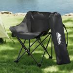 weisshorn folding camping moon chair portable seat weight capacity 120kg black