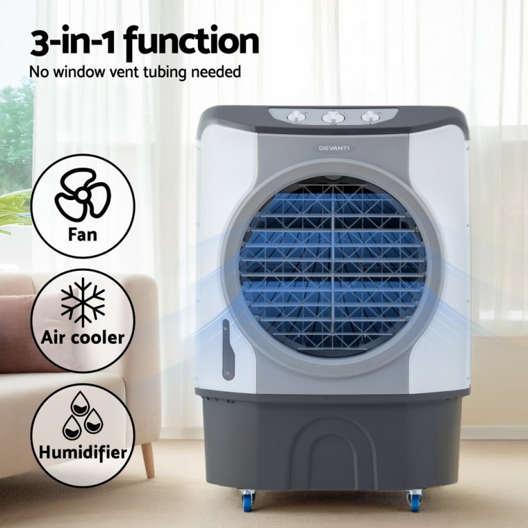 devanti evaporative air cooler conditioner commercial 45l