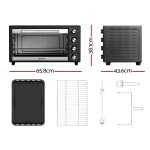 devanti 60l convection oven electric fryer ovens 2000w